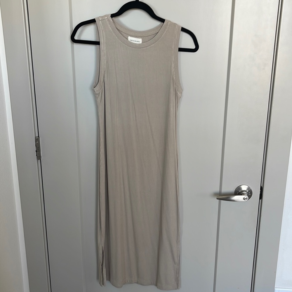 Comfy Ribbed Midi Dress